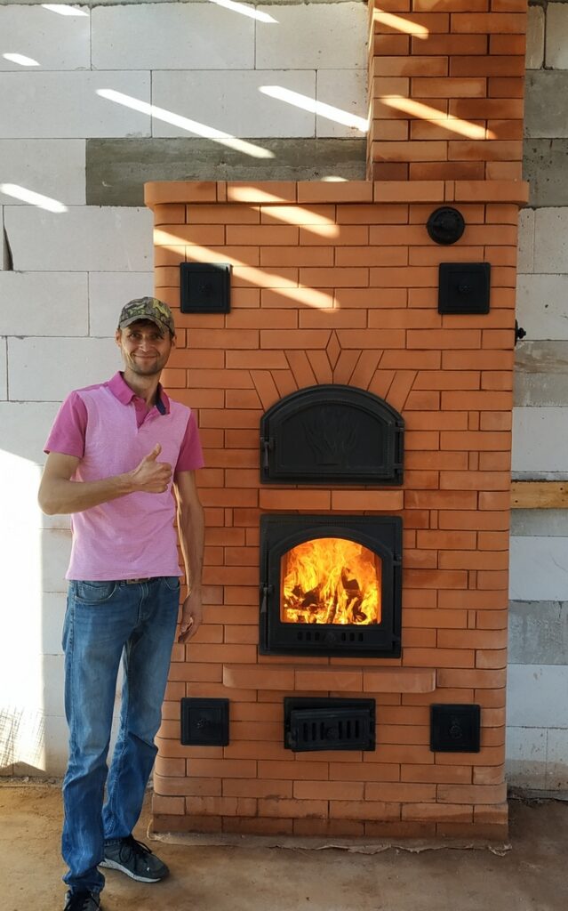 Теплоемкая камино печь 5×3.5 кирпича